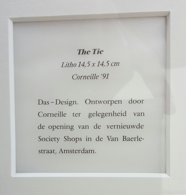 Corneille stropdas Society Shop 1991 + litho incl lijst. kopen? Bied vanaf 150!