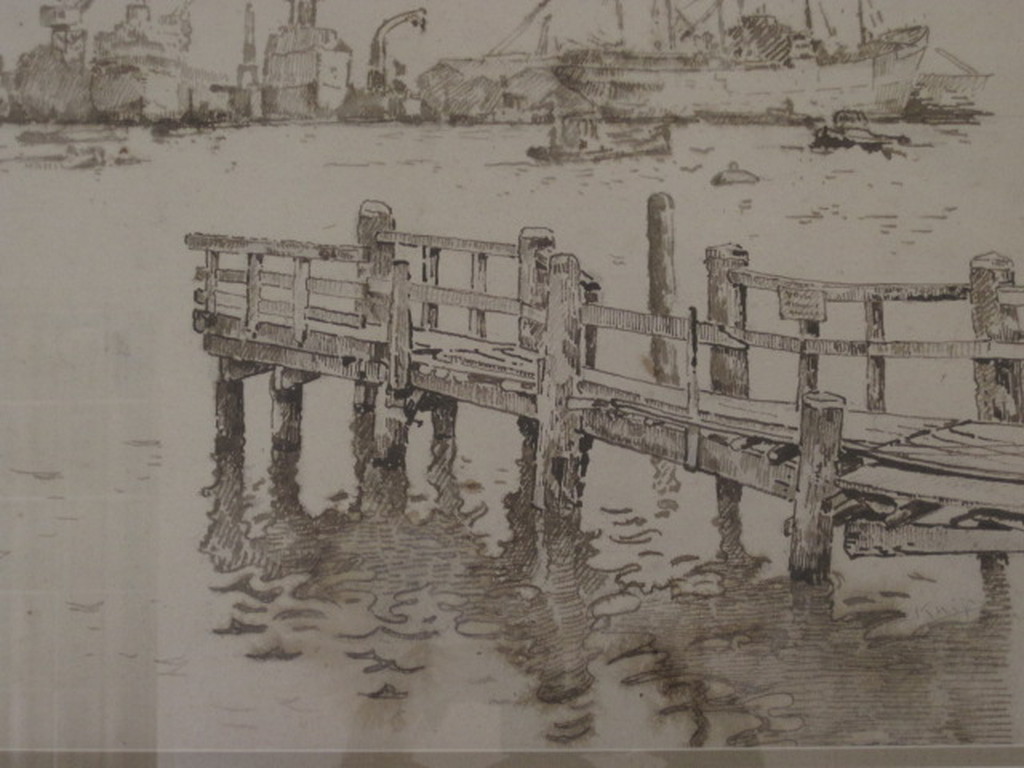 Willem Knip 1883-1967 potloodtek.  kopen? Bied vanaf 30!