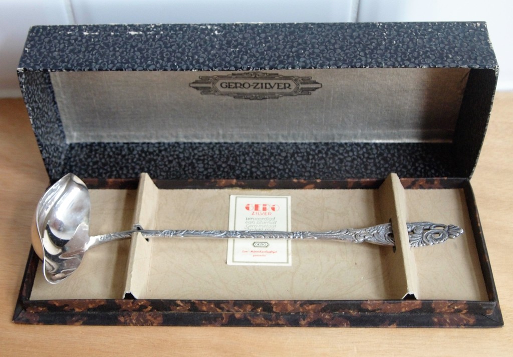 Georg Nilsson voor Gero - verzilverde juslepel in originele doos kopen? Bied vanaf 12!