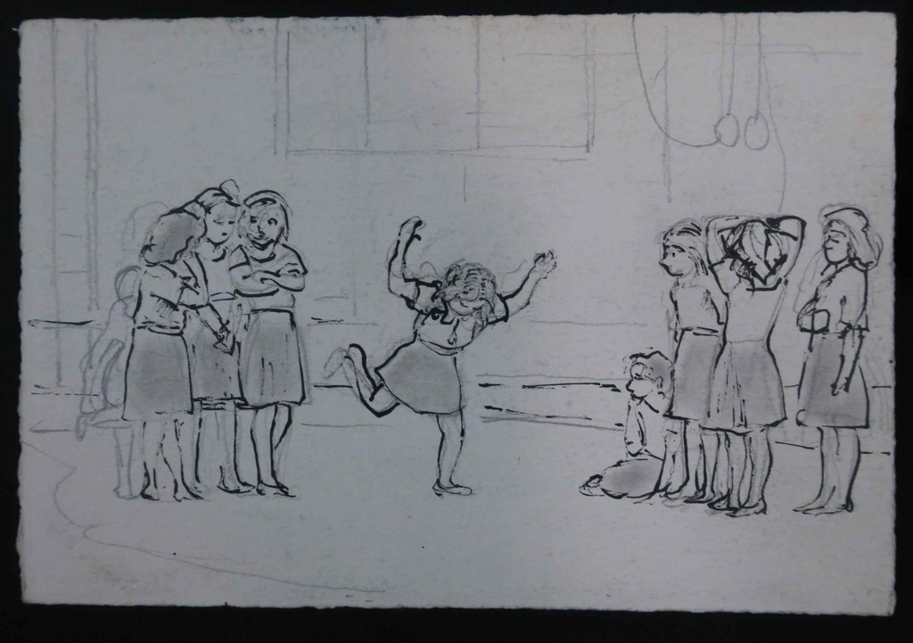 Harm Kamerlingh Onnes: 6 Tekeningen, o.a. Schoolmeisjes in gymnastiekzaal kopen? Bied vanaf 1!