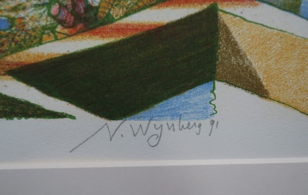 Nicolaas Wijnberg: Litho, Dorpsgezicht - Ingelijst kopen? Bied vanaf 80!