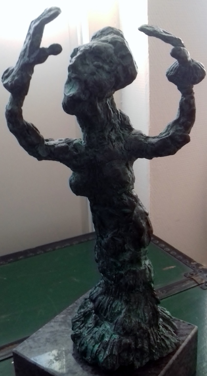 Groen gepatineerd Bronzen Beeld van Jan Sierhuis: Flamenco danseres kopen? Bied vanaf 600!
