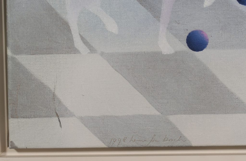 Herman Jan Bosch: Olieverf op doek, Zullen we gaan spelen? - Ingelijst kopen? Bied vanaf 1!