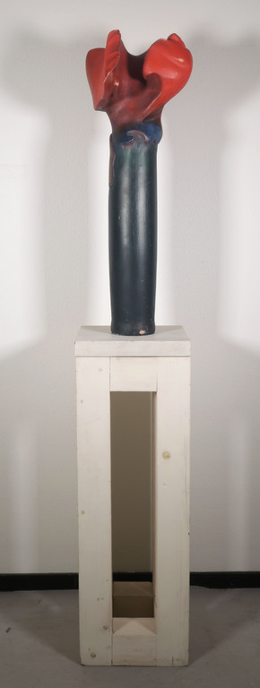 Peter van de Locht: Houten beeld, Bloem kopen? Bied vanaf 1!