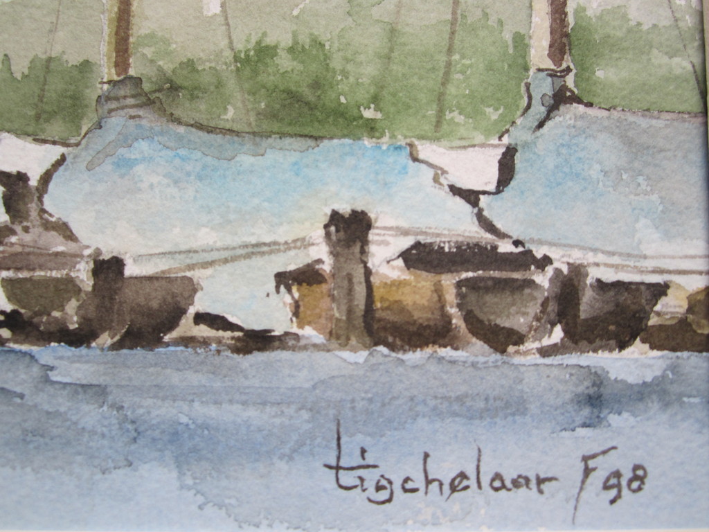 André Tigchelaar: Aquarel, Tijd om te zeilen kopen? Bied vanaf 1!