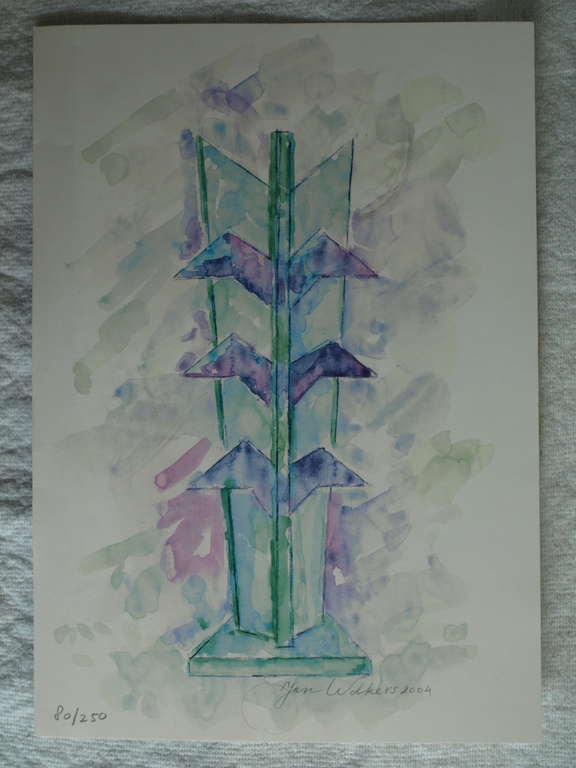 Jan Wolkers - kleurenlitho – Theo Thijssenmonument – Gesigneerd - 2004  kopen? Bied vanaf 1!