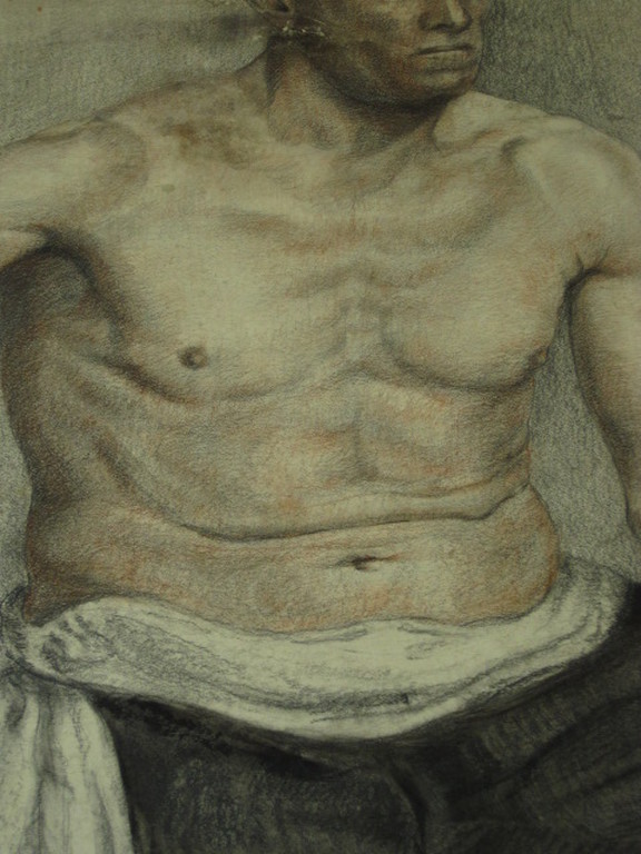 Fraaie 1937 pastel v Frits Schiller 1886-1971 "mannelijk naakt" gesigneerd  kopen? Bied vanaf 1!