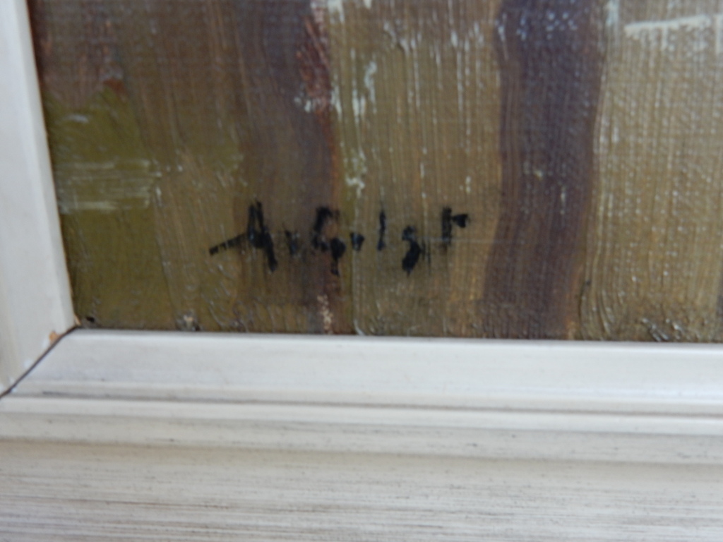 Arnout van Gilst, Bosbeek, olieverf op doek, l.o. gesigneerd. kopen? Bied vanaf 100!