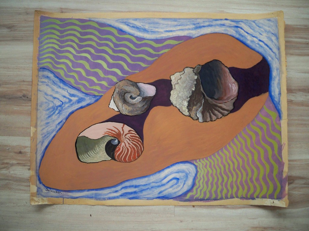 [ Mathijs Hendrik ] Theo Schreuder - Modern Stilleven - Scihilderij op papier kopen? Bied vanaf 1!