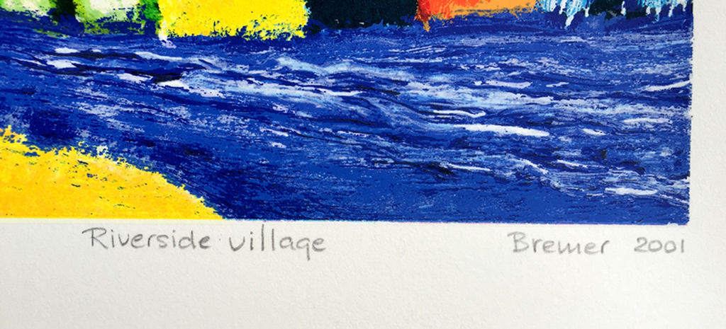 Saskia Bremer - Riverside Village - gesigneerde zeefdruk - E/A - 2001 kopen? Bied vanaf 15!