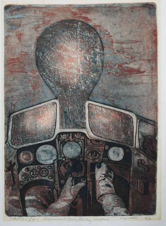 Theo Ros: Aquatint, Monument voor flinke jongens kopen? Bied vanaf 1!