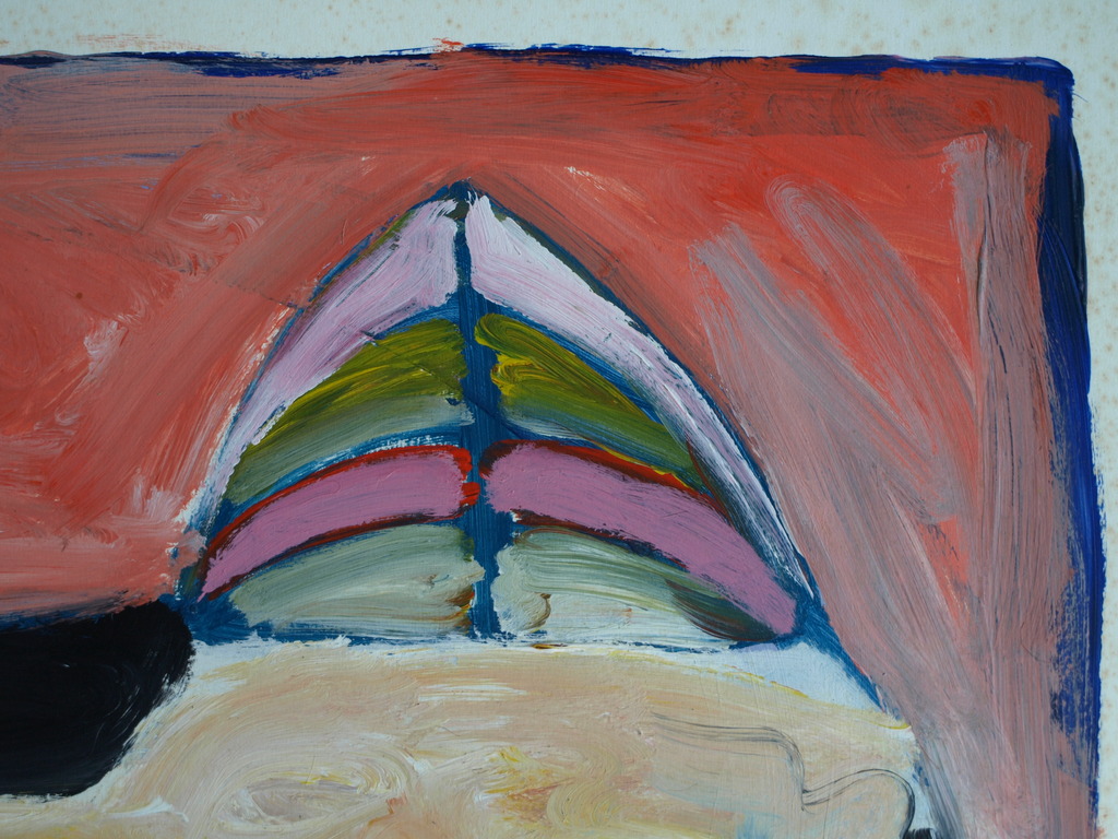 Cornelis Makkink : Olieverf op papier, Papegaaiduiker – gesigneerd - 1983 kopen? Bied vanaf 1!