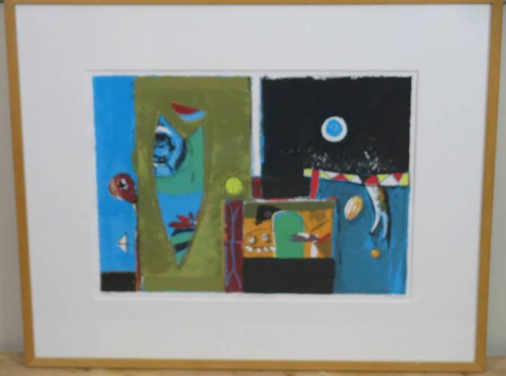 Cor de Jong: Zeefdruk, De voorspelling - Ingelijst kopen? Bied vanaf 35!