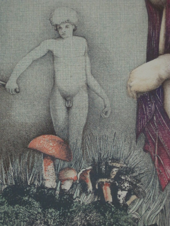 Bijzondere surreal.Litho kleine oplage van Georg Hadeler (1939-) "Droomvrouw"  kopen? Bied vanaf 1!