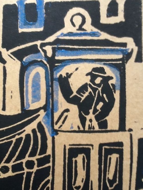 Frenk van Heeswijk: linoleum afdruk .z.t. 1995 kopen? Bied vanaf 35!