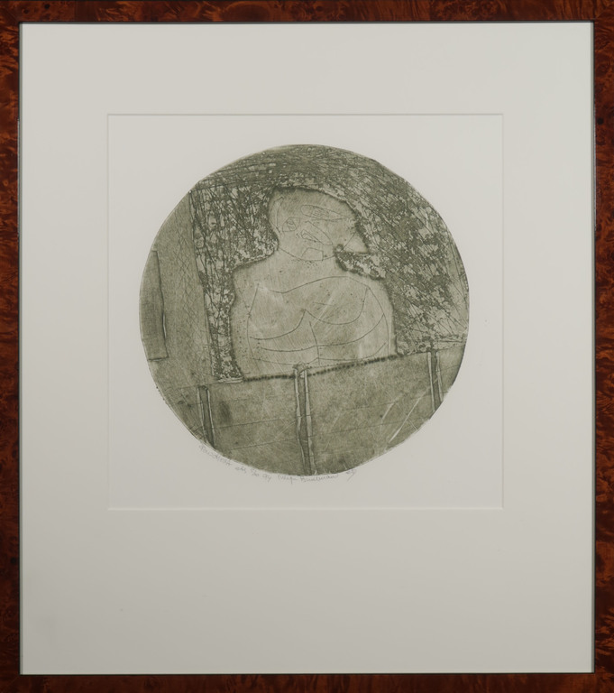 Frits van der Horst: Ets, Mijn buurman - Ingelijst kopen? Bied vanaf 1!