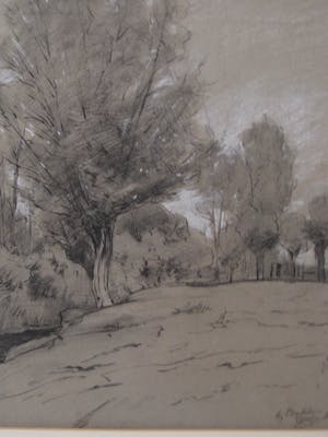 Jan Hillebrand Wijsmuller - J.H. Wijsmuller 1855-1925 pasteltekening "bij Breukelen" Haagse School ca 1890 kopen? Bied vanaf 75!