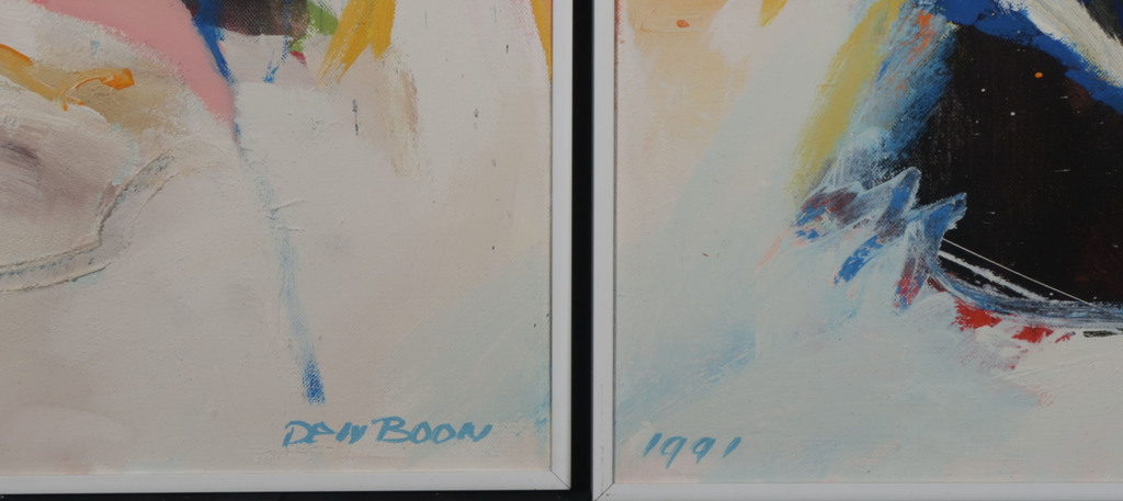 Theo den Boon: 2x Acryl op doek, Tweeluik - Ingelijst kopen? Bied vanaf 250!