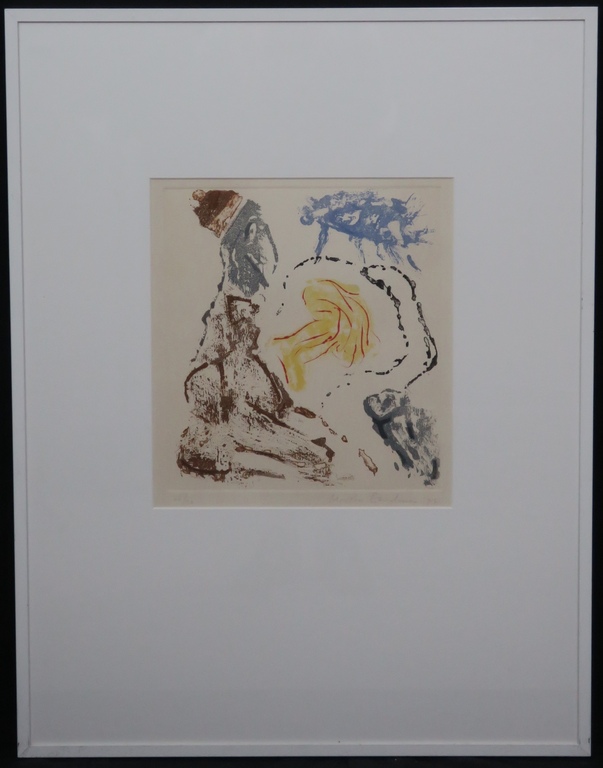 Martin Engelman: Ets, Zonder titel -Ingelijst verkocht voor € 45!