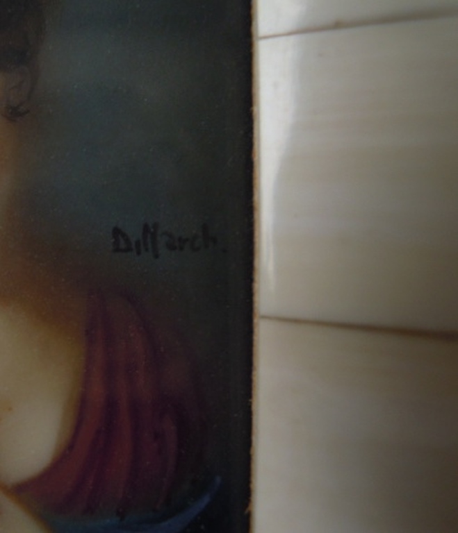 Miniatuur DiMarch-4,5x3,5 cm POALINA BORGHESE-ivoor van 1940 kopen? Bied vanaf 50!