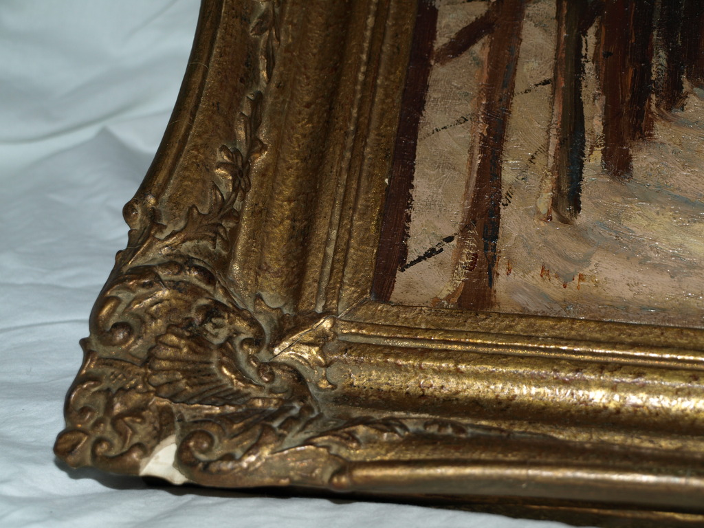 Onduidelijke signatuur : Olieverf op canvas – IJmuiden met pier– Ingelijst–1936  kopen? Bied vanaf 1!