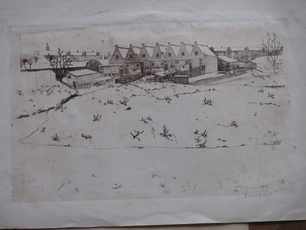 Piet Wiegman, Tuindorp in de sneeuw, Ets kopen? Bied vanaf 1!