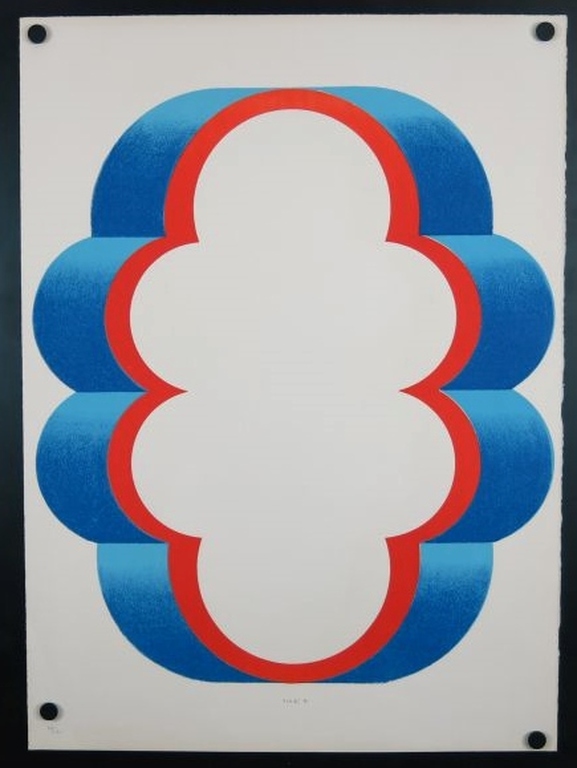 Kumi Sugai: Litho, Compositie (rood/blauw) kopen? Bied vanaf 70!