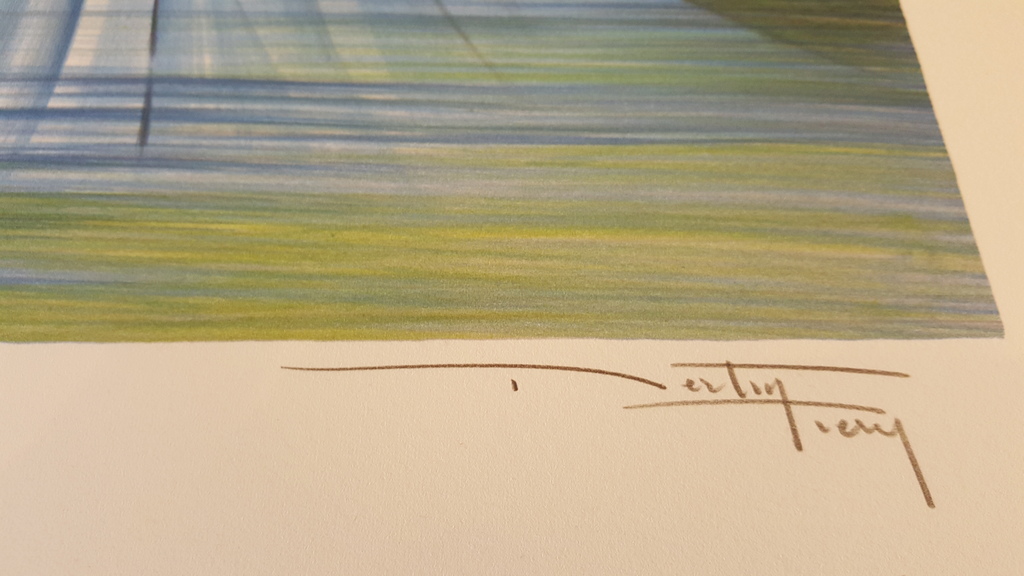 PIERRE BERTIN -FEMME AVEC FLEURS , grote kleurenlithografie, handgesigneerd kopen? Bied vanaf 1!