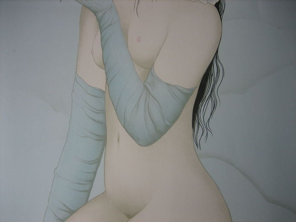 Mara Tran Long - Nu Á La Rose - Lithografie - Oplage 300 ex. - Handgesigneerd kopen? Bied vanaf 1!