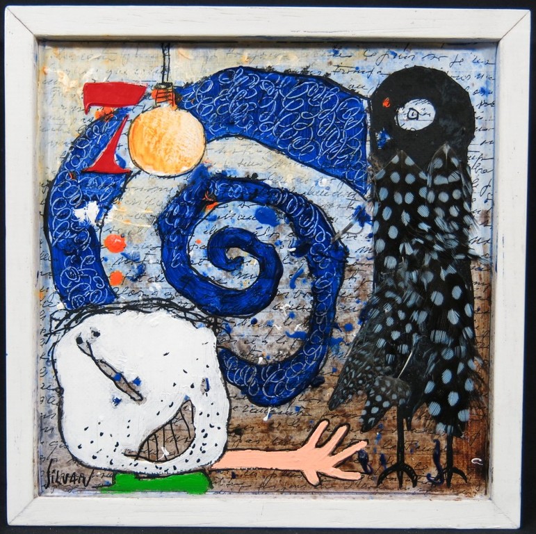 Christian Silvain: Gemengde techniek op doek, 7 - Ingelijst kopen? Bied vanaf 100!