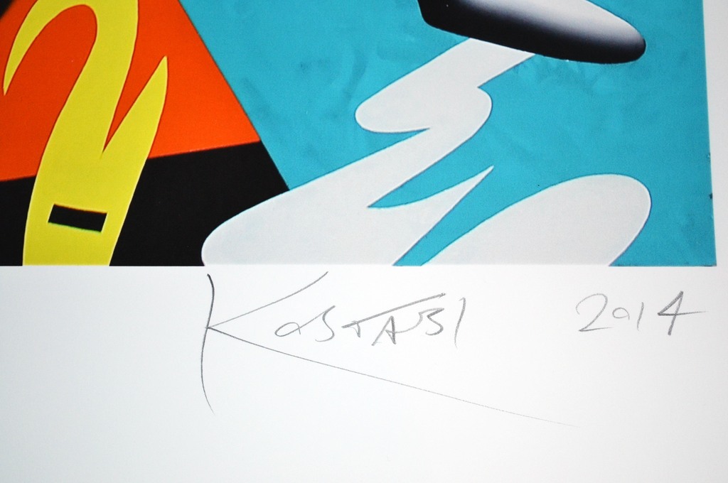 Mark Kostabi - Adventure in babysitting - groot kleuren giclee - gesigneerd - op kopen? Bied vanaf 150!