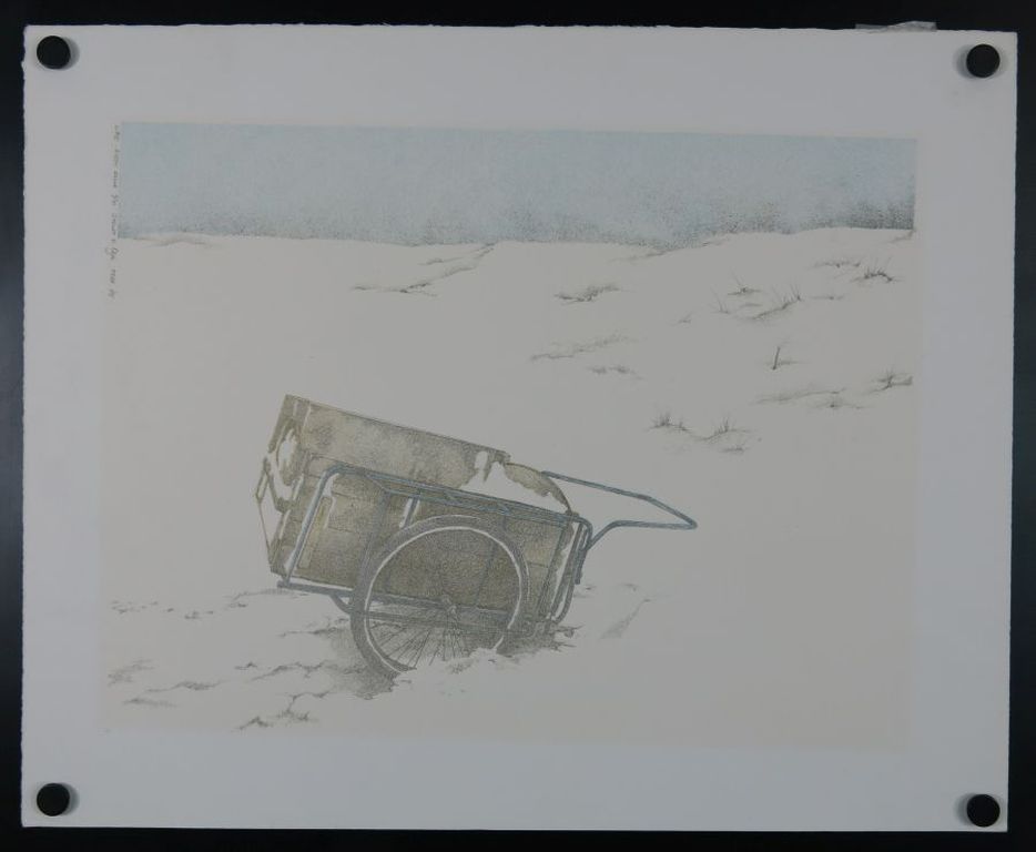 Saskia van Dijk: Litho, Handkar in de sneeuw kopen? Bied vanaf 1!