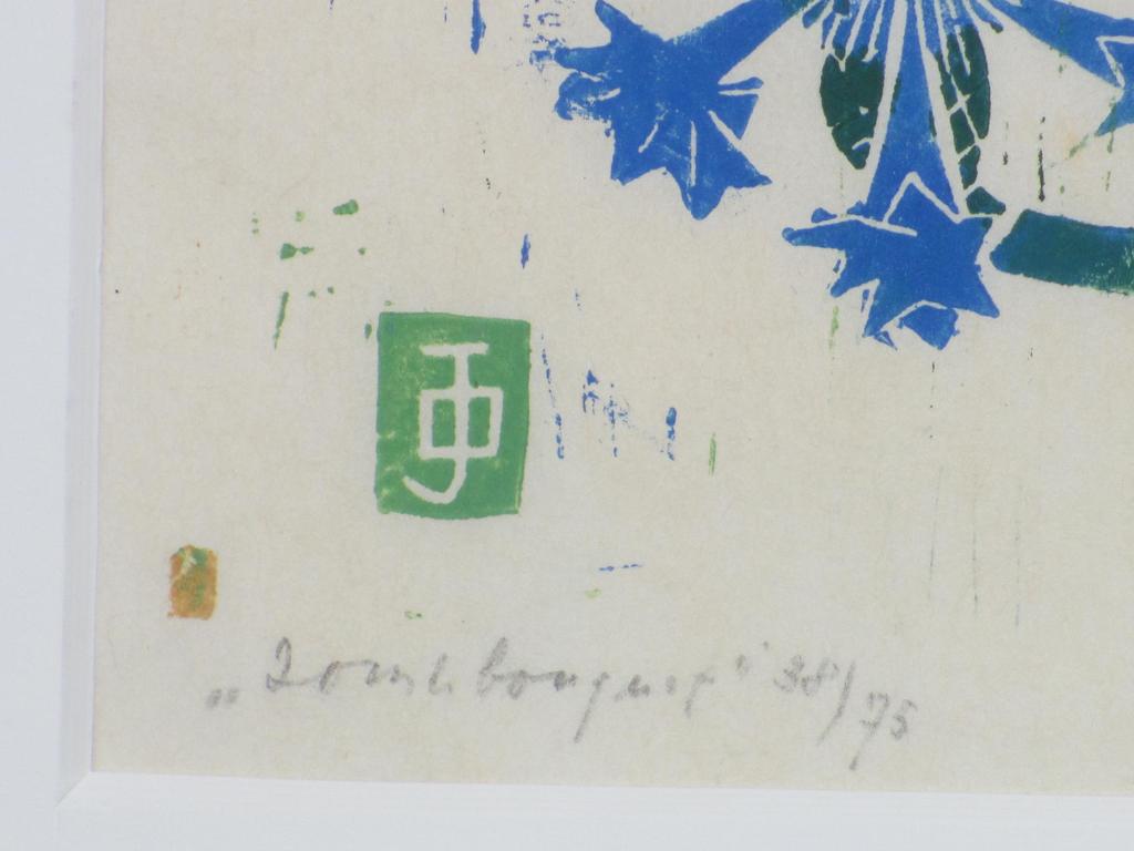 Jeanne Bieruma-Oosting, Zomerbouquet, Kleurenhoutsnede kopen? Bied vanaf 85!