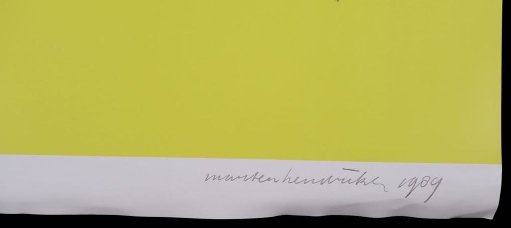 Marten Hendriks: Zeefdruk, Compositie in geel kopen? Bied vanaf 1!