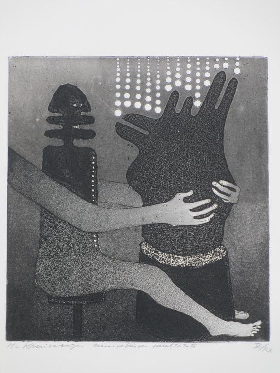 Harry van Kruiningen, Minnebrieven Multatuli, Ets met reliëf verkocht voor € 70!