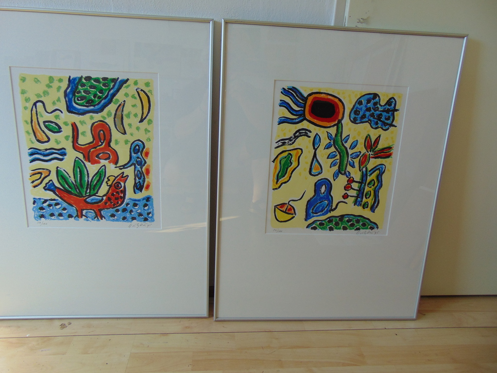 Keimpe Kootstra,  Kleurijke Zeefdruk, --Tuinen van Geluk -- 1 en 2 kopen? Bied vanaf 60!