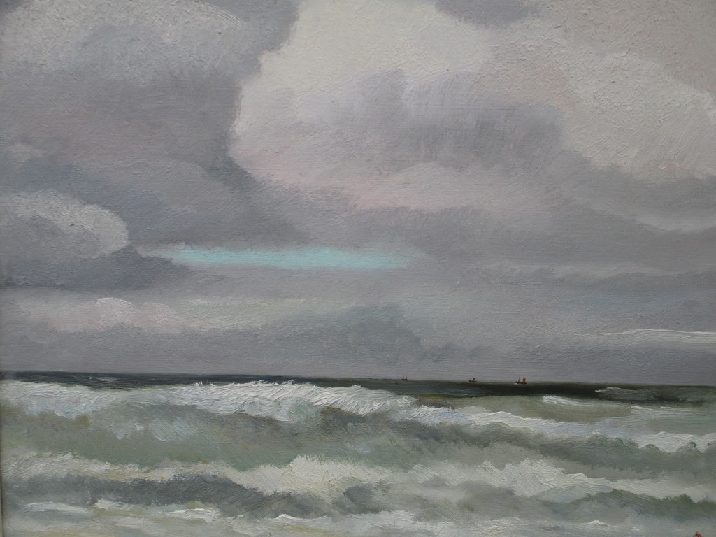 Han Krug, Wolken boven zee, Olieverf op doek kopen? Bied vanaf 85!