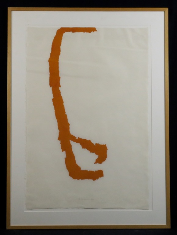 Cees Andriessen: Houtsnede op Japans papier, Zonder titel (groot) verkocht voor € 35!