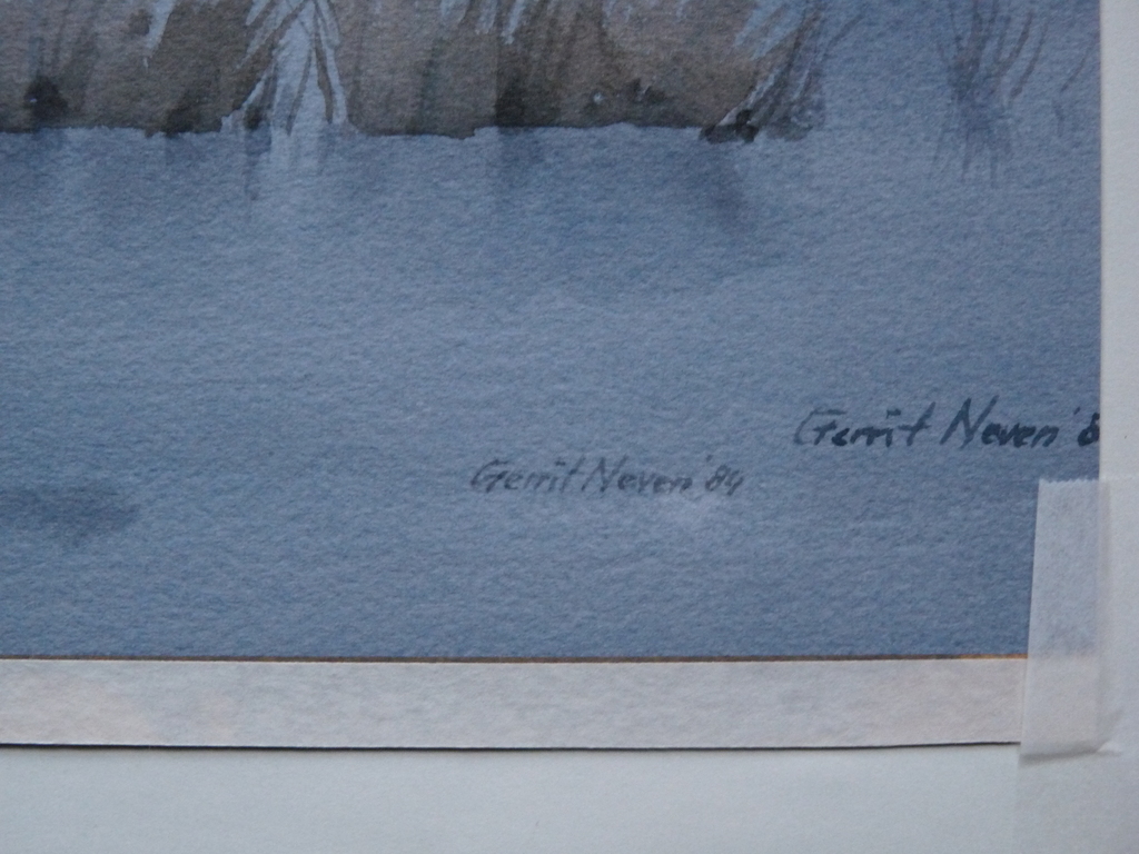GERRIT NEVEN  AQUAREL  UIT 1984 kopen? Bied vanaf 125!
