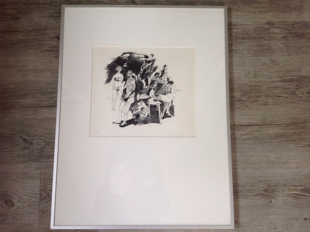 Herman van der Hoff ,ets , Samen verkocht voor € 60!