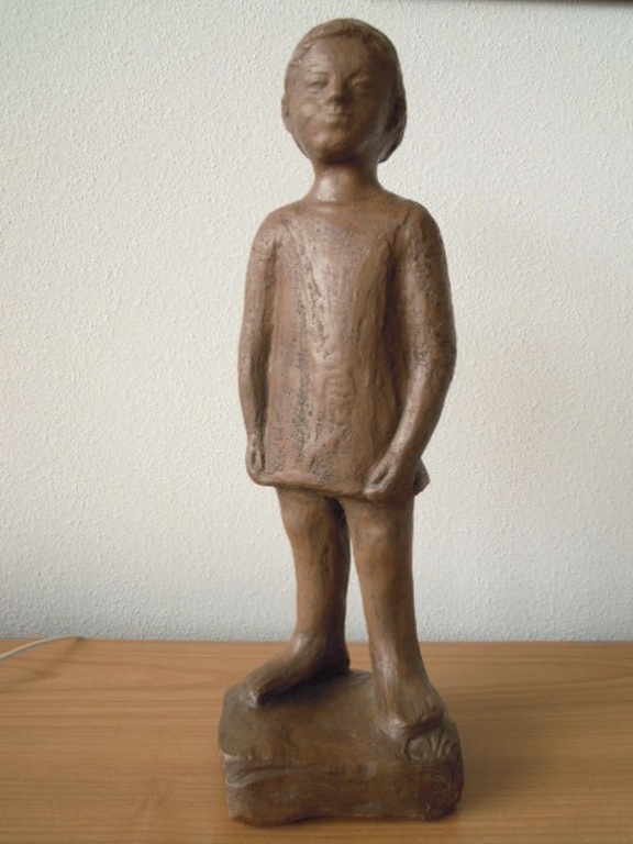 Hand gemaakt groot beeld van meisje - 45 cm = gesigneerd. kopen? Bied vanaf 25!