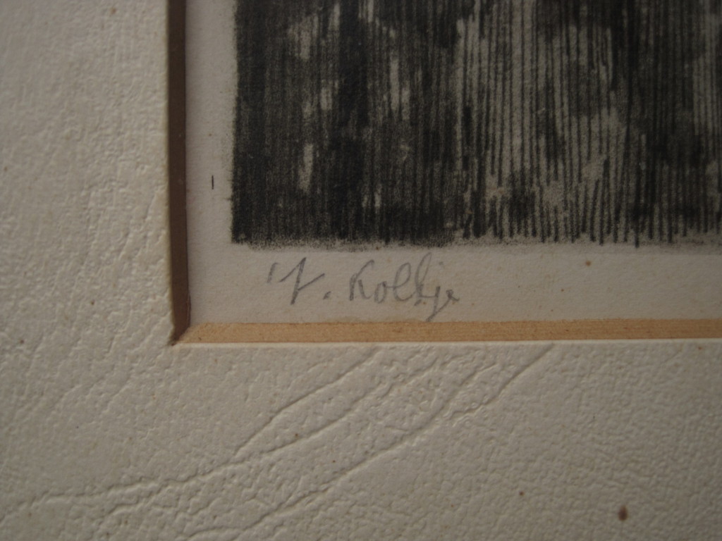 Grote ingelijste en gesigneerd Ets "het Kolkje en st Nicolaaskerk Amsterdam"  kopen? Bied vanaf 1!