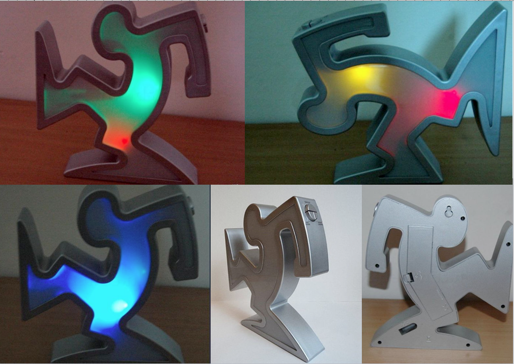 Osvaldo Cavandoci - Design lamp - Cartoon figuur 'La Linea' - veelkleurig licht kopen? Bied vanaf 1!