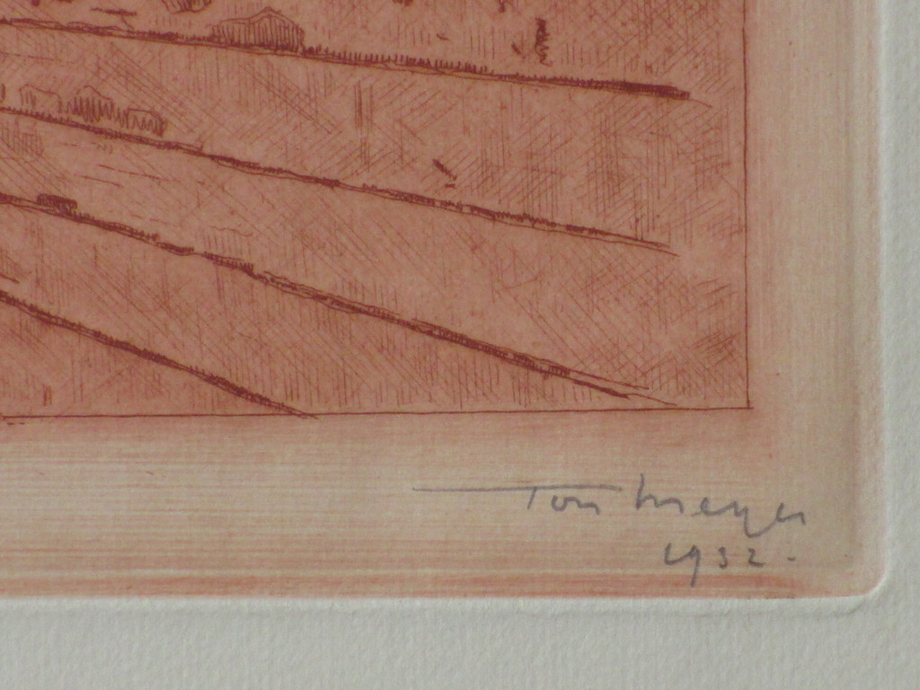 Ton Meyer - Ton Meyer, Kerkopgang, Ets in rood kopen? Bied vanaf 1!