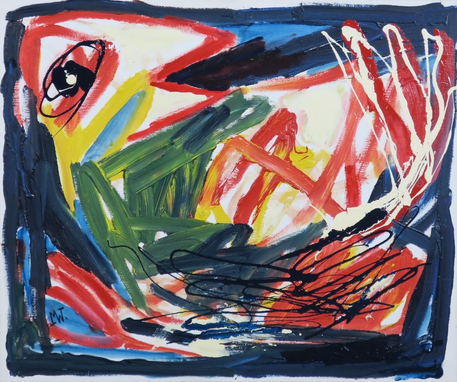 Martin van Wordragen: Gemengde techniek op doek, Nestelende vogel - Ingelijst kopen? Bied vanaf 500!