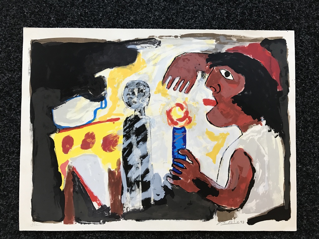 John Lie A Fo   1 originele H.C. zeefdruk / Litho gesigneerd 1993 kopen? Bied vanaf 1!