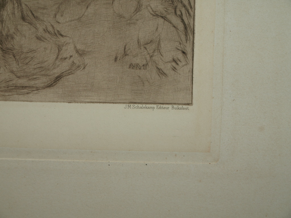 Philip Zilcken (1857-1930) : Ets , 2 Geliefden – ca 1900 kopen? Bied vanaf 1!