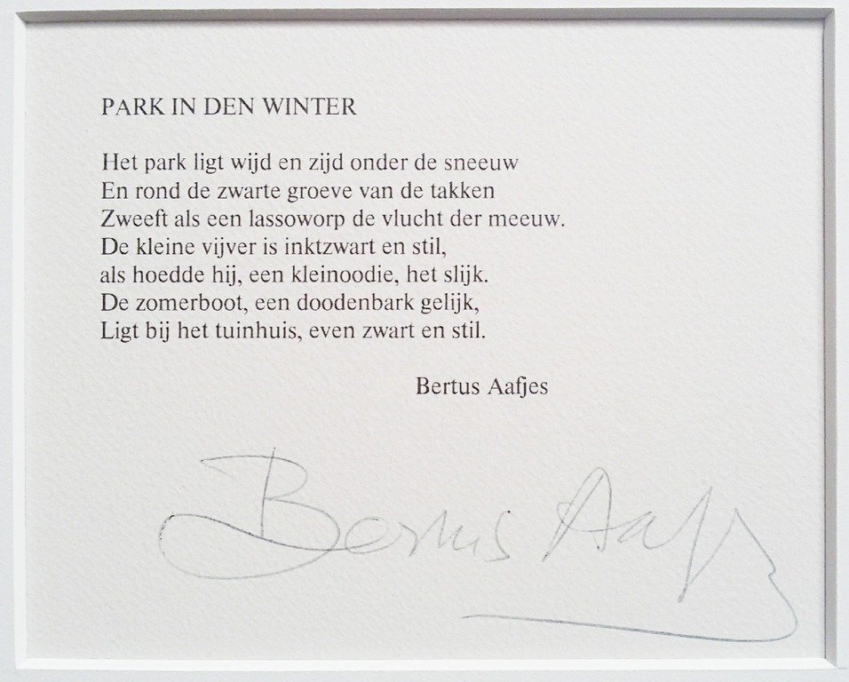 Willem Snitker en Bertus Aafjes - Park in den winter, zeefdruk kopen? Bied vanaf 40!