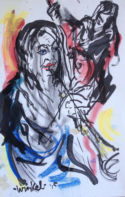 Arien Winkel - The band - Origineel werk op papier kopen? Bied vanaf 1!