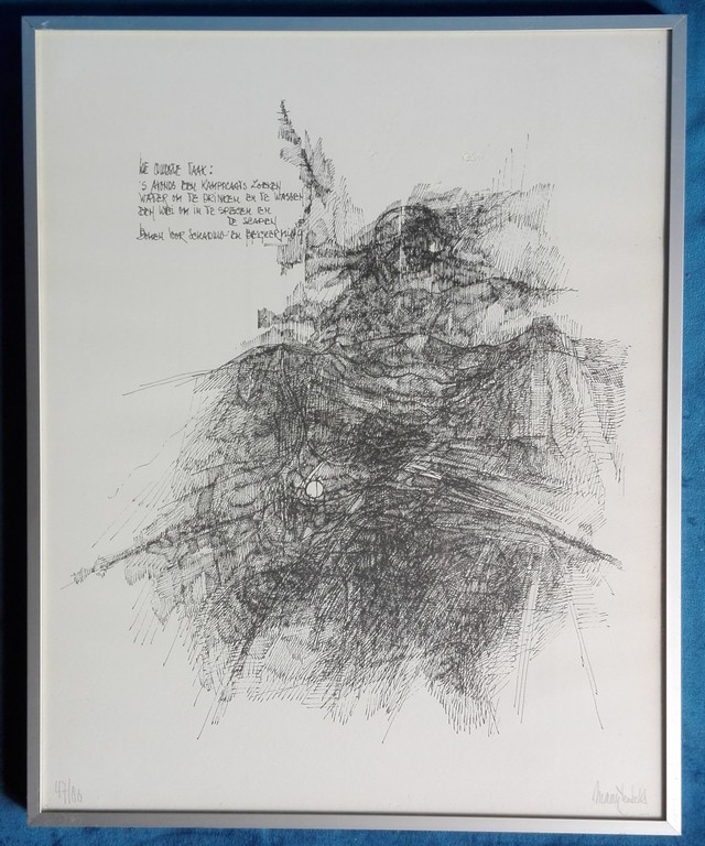 Maarten Beks, litho, zonder titel (7E) kopen? Bied vanaf 1!
